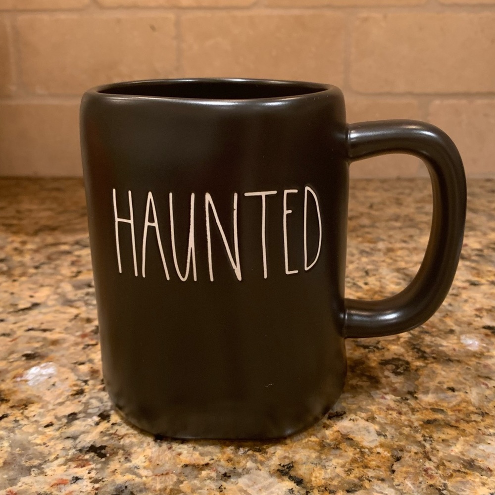Rae Dunn HAUNTED Black Halloween Mug